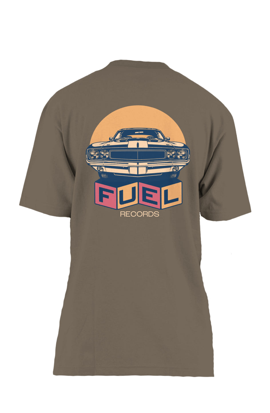 Fuel Records | Oversized Heavyweight T Shirt | Embroidered Front