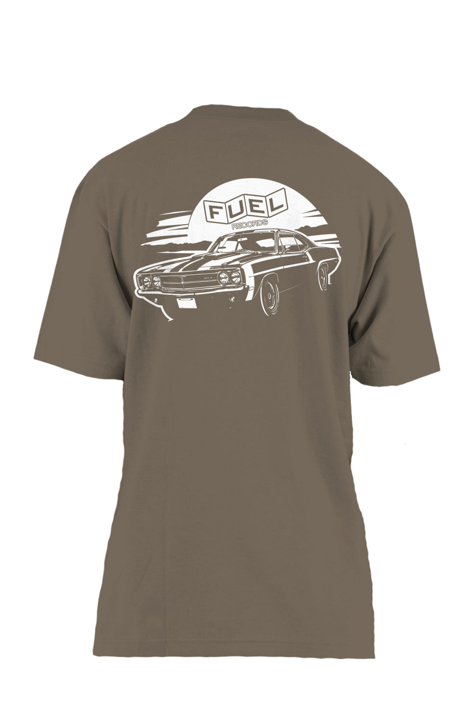 Fuel Records | Oversized Heavy Tee | Front Back | BW Print