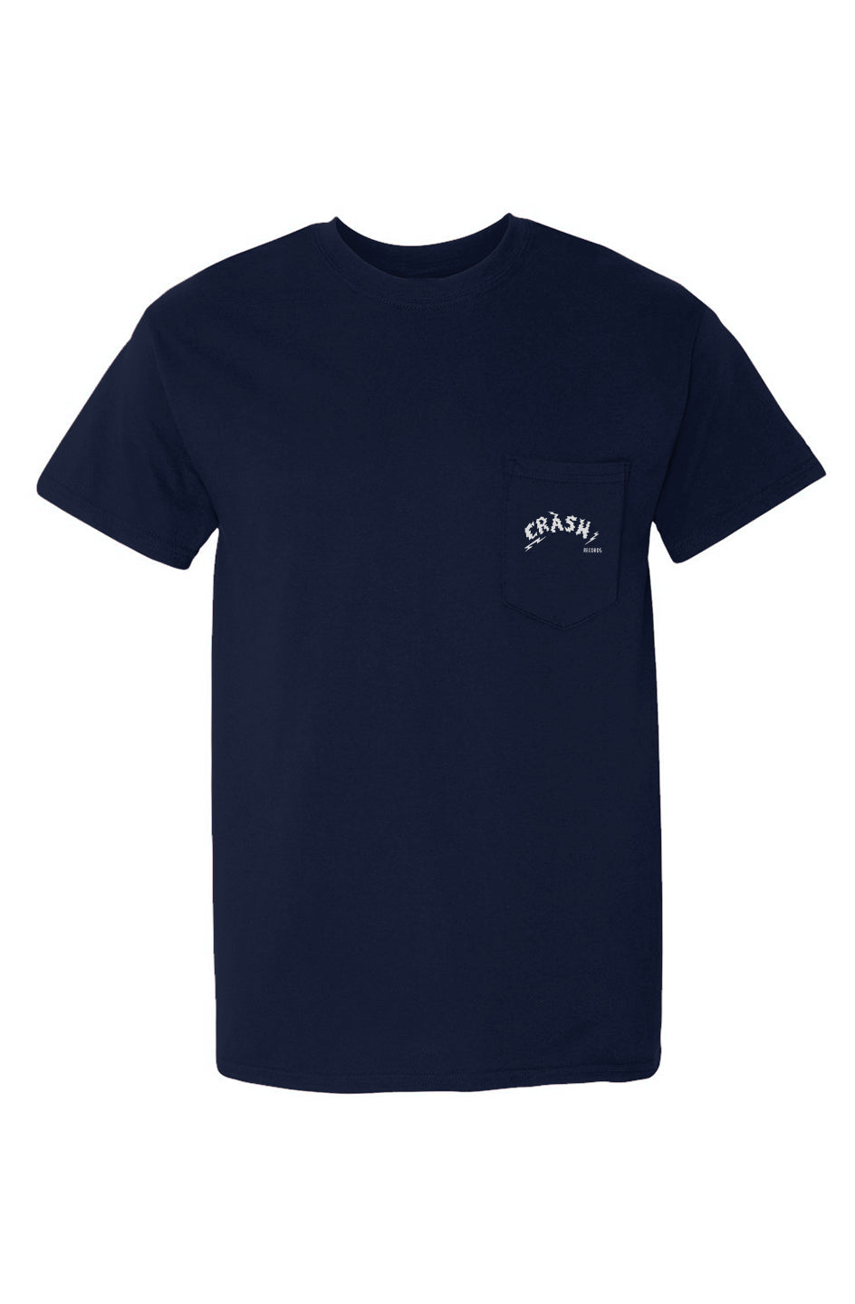 Crash Records | Heavy Embroidered Pocket Tee - Back Print