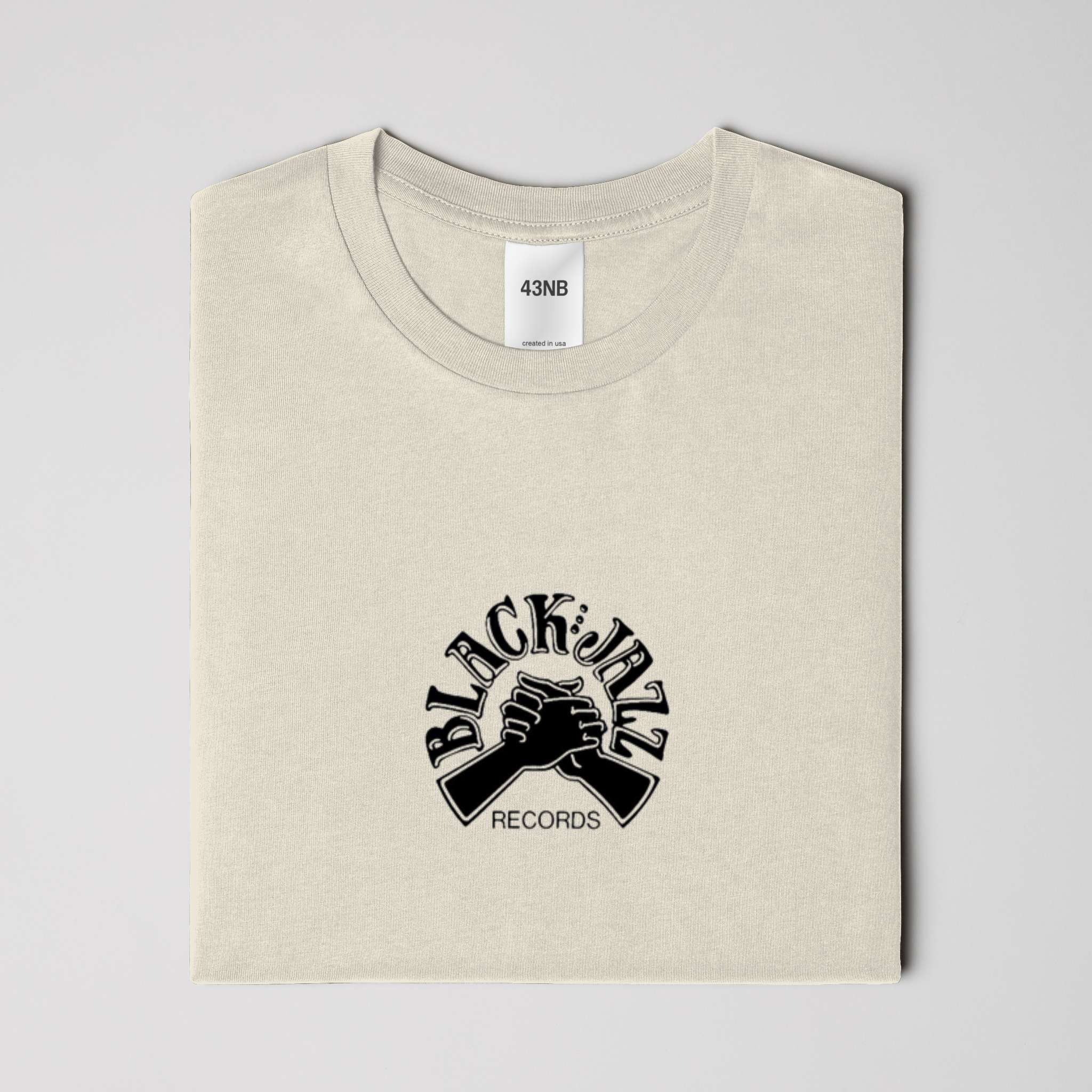 Black Jazz Records XL Embroidered Vintage Distressed Luxury HEAVY FADED TEE