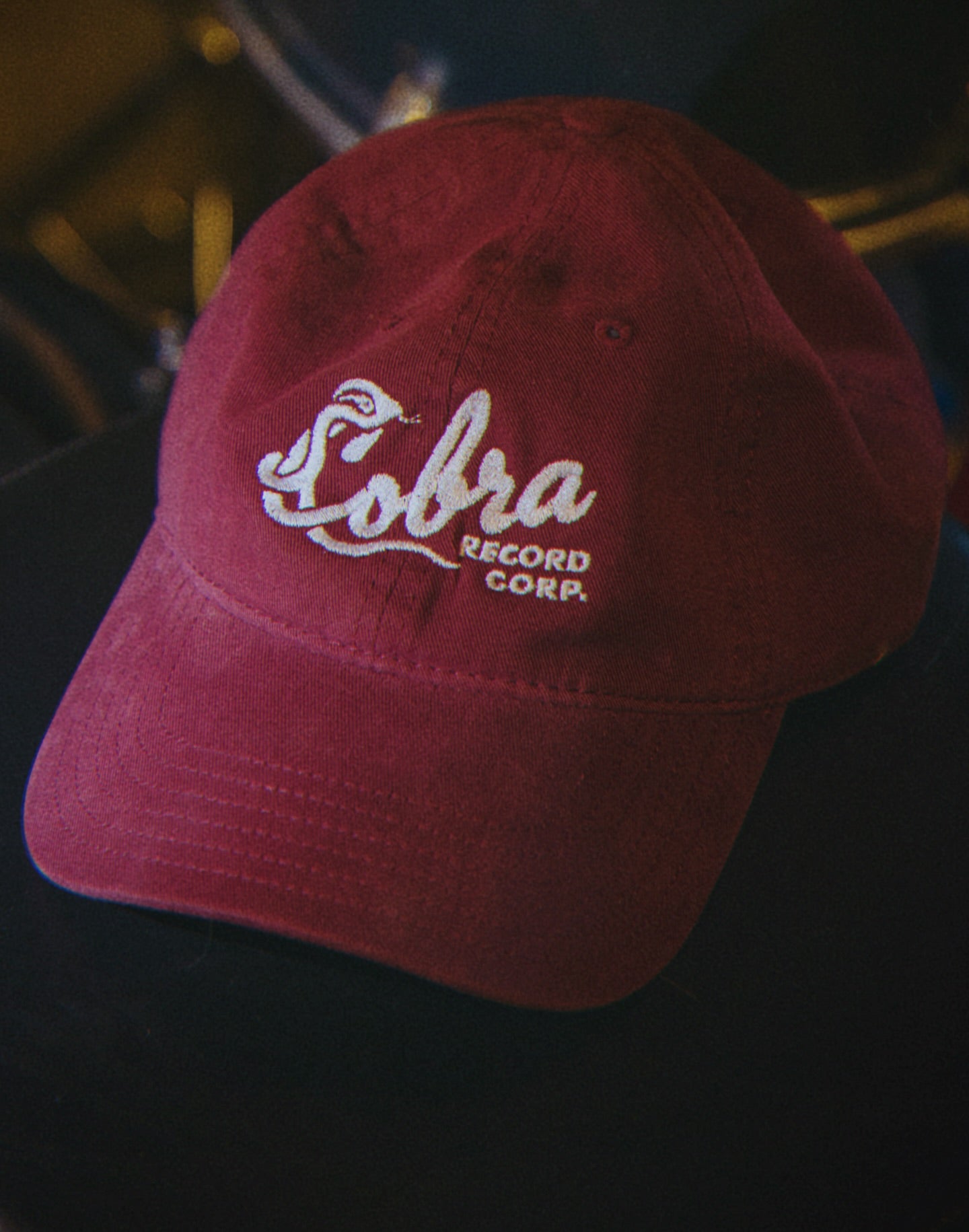 Cobra Records Garment washed baseball cap
