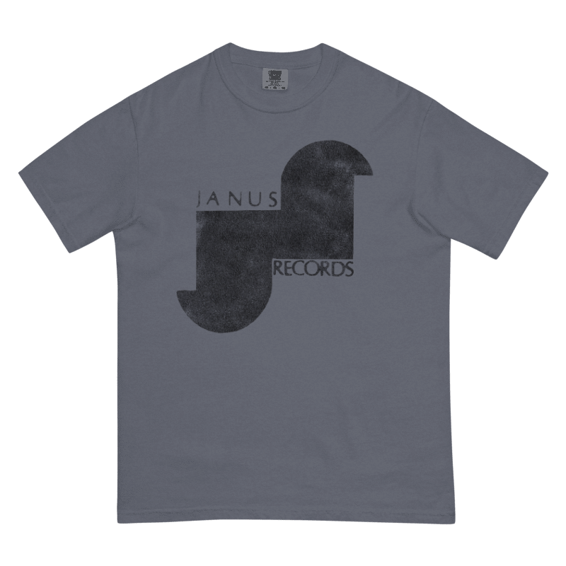 Janus Records Distressed Unisex garment-dyed heavyweight t-shirt