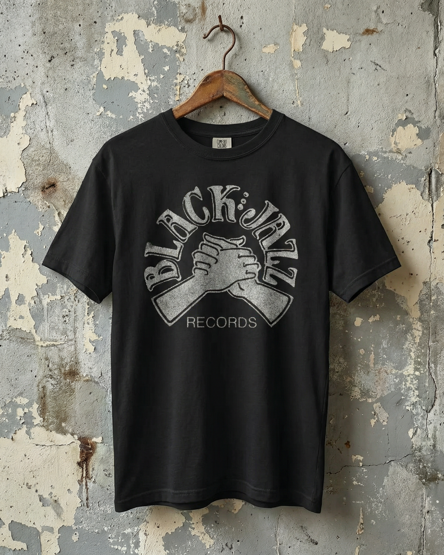 Black Jazz Distressed - Unisex garment-dyed heavyweight t-shirt