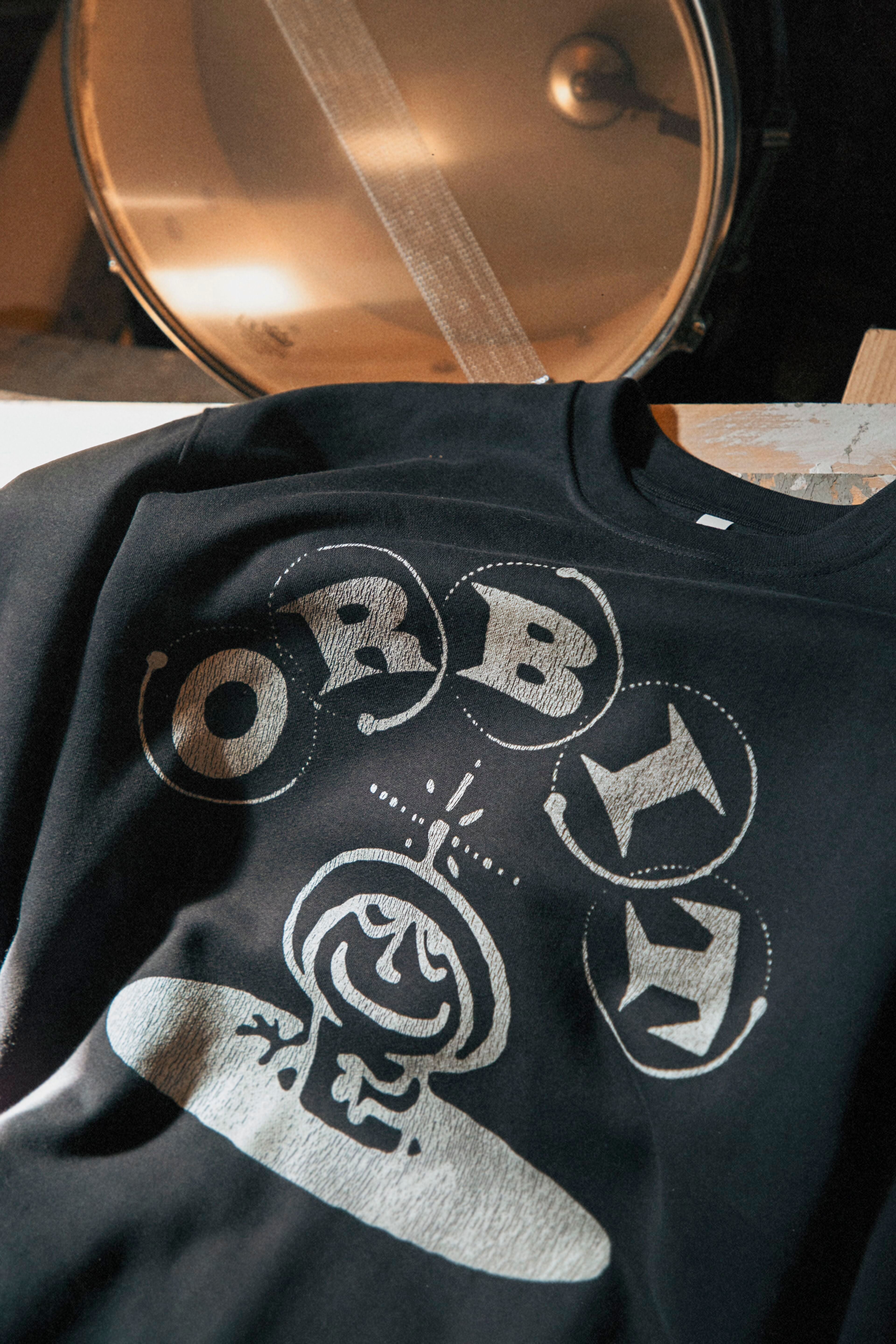 Orbit Records BIG LOGO Vintage Distressed Oversized heavyweight sweatshirt