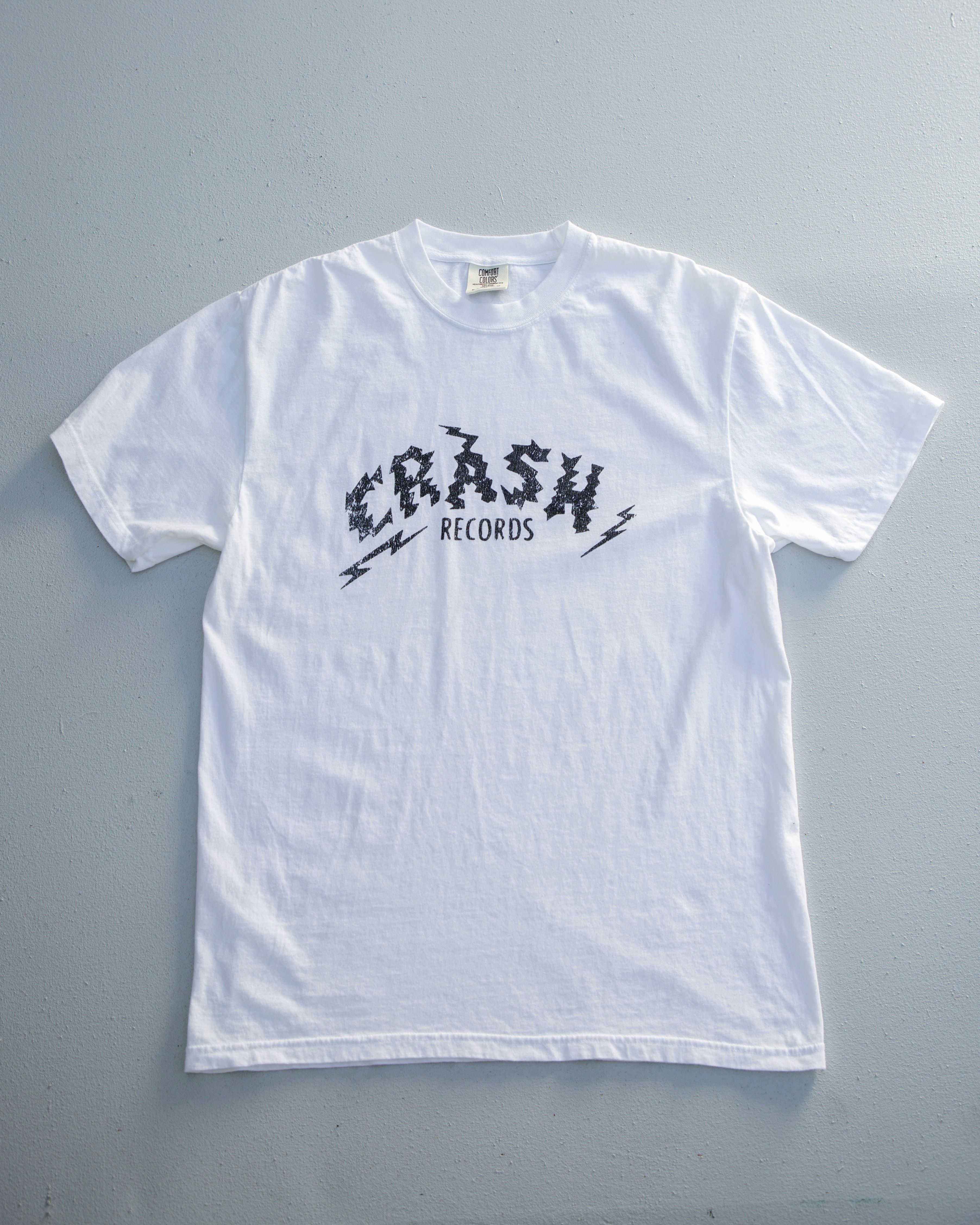 Crash Records Distressed Unisex garment-dyed heavyweight t-shirt