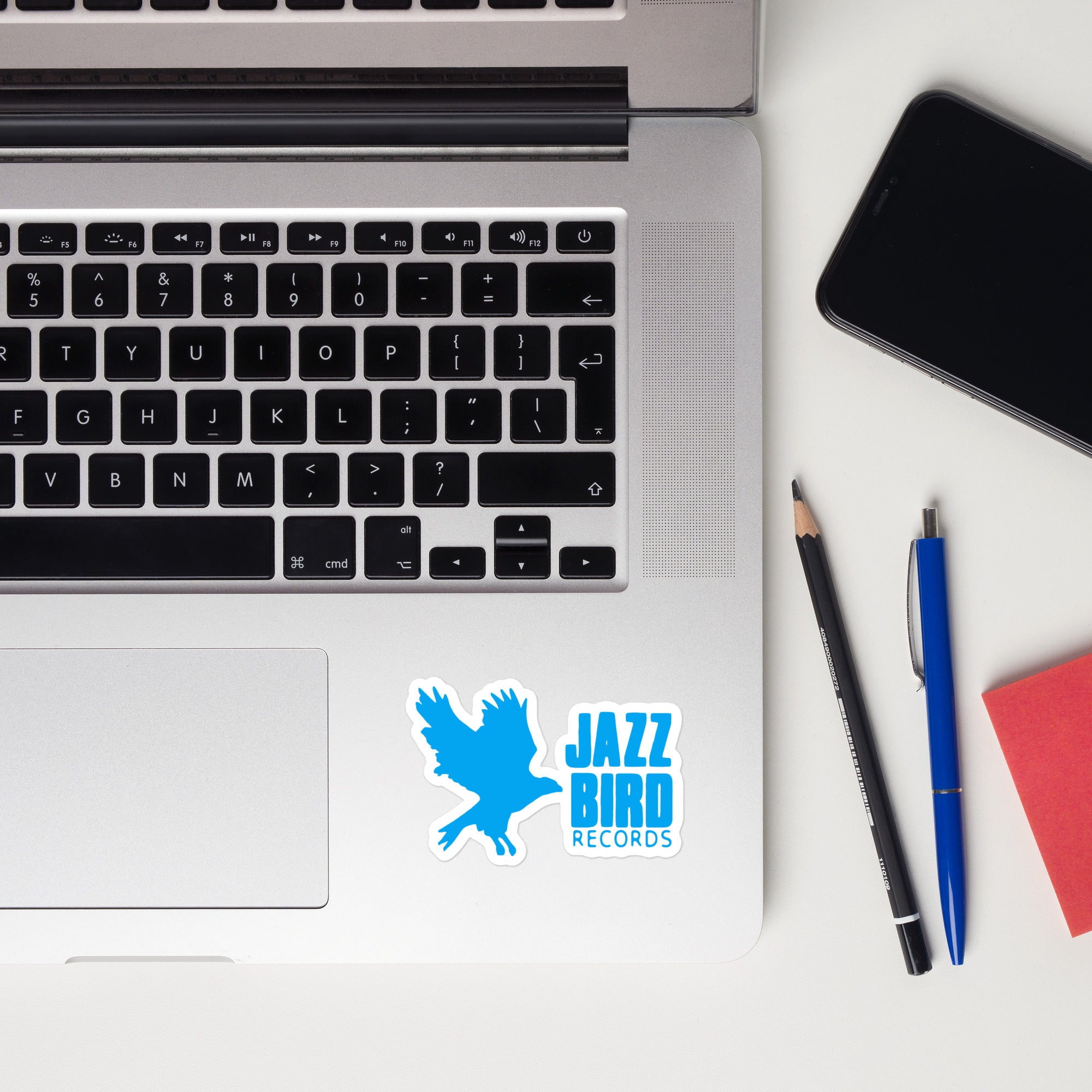 Jazz Bird Records Blue Bubble-free stickers