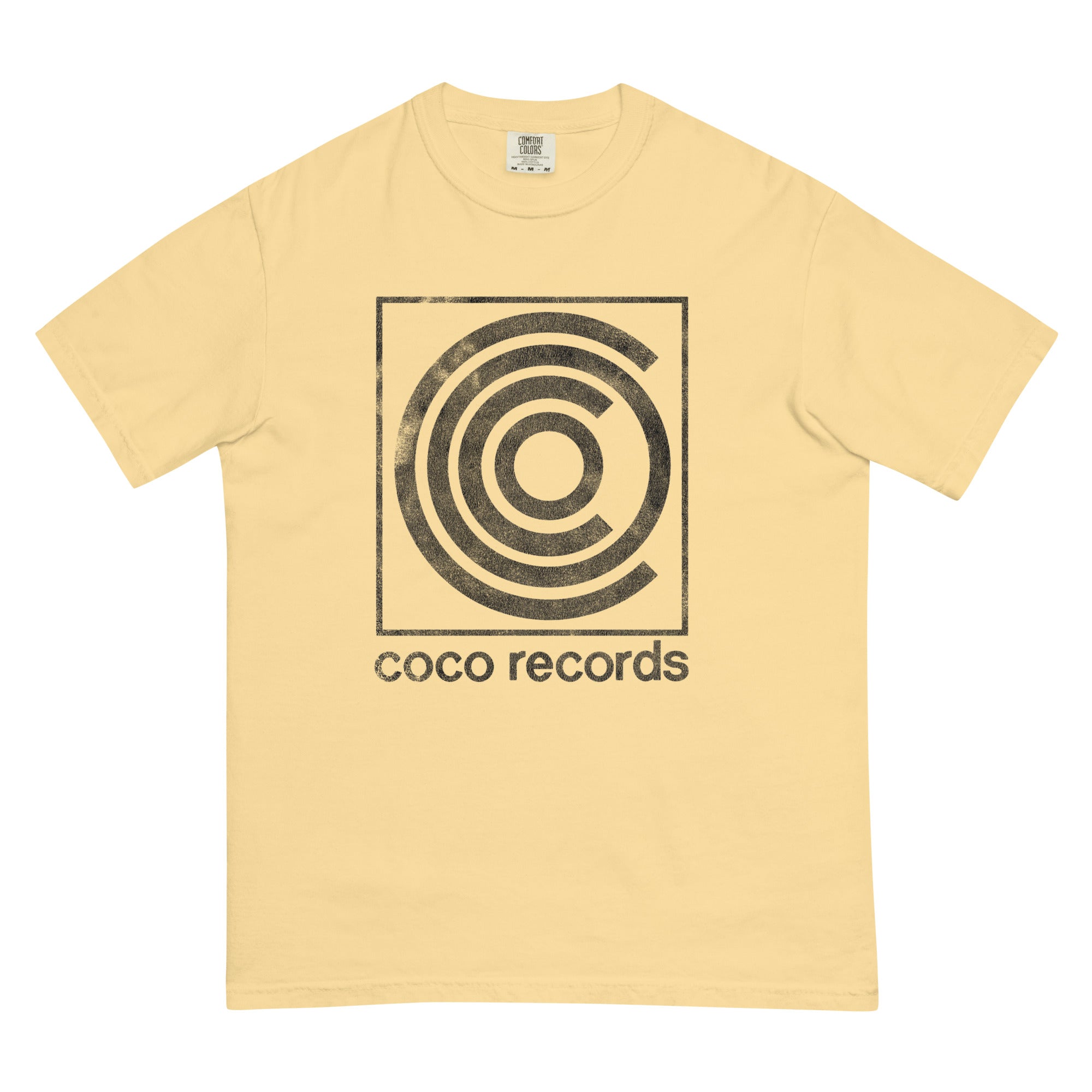 Coco Records Distressed Unisex garment-dyed heavyweight t-shirt