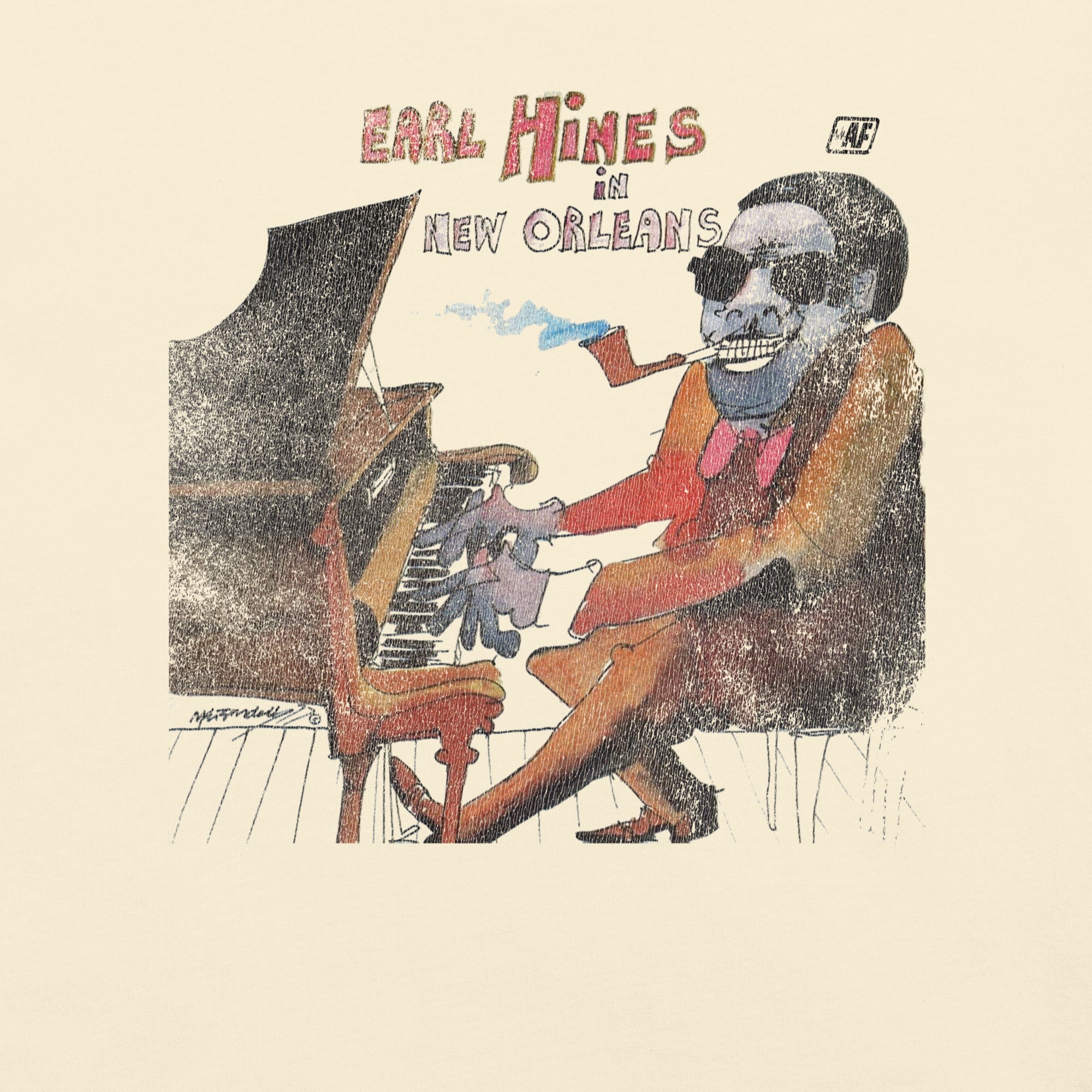 Earl Hines - In New Orleans Distressed Eco Tote Bag