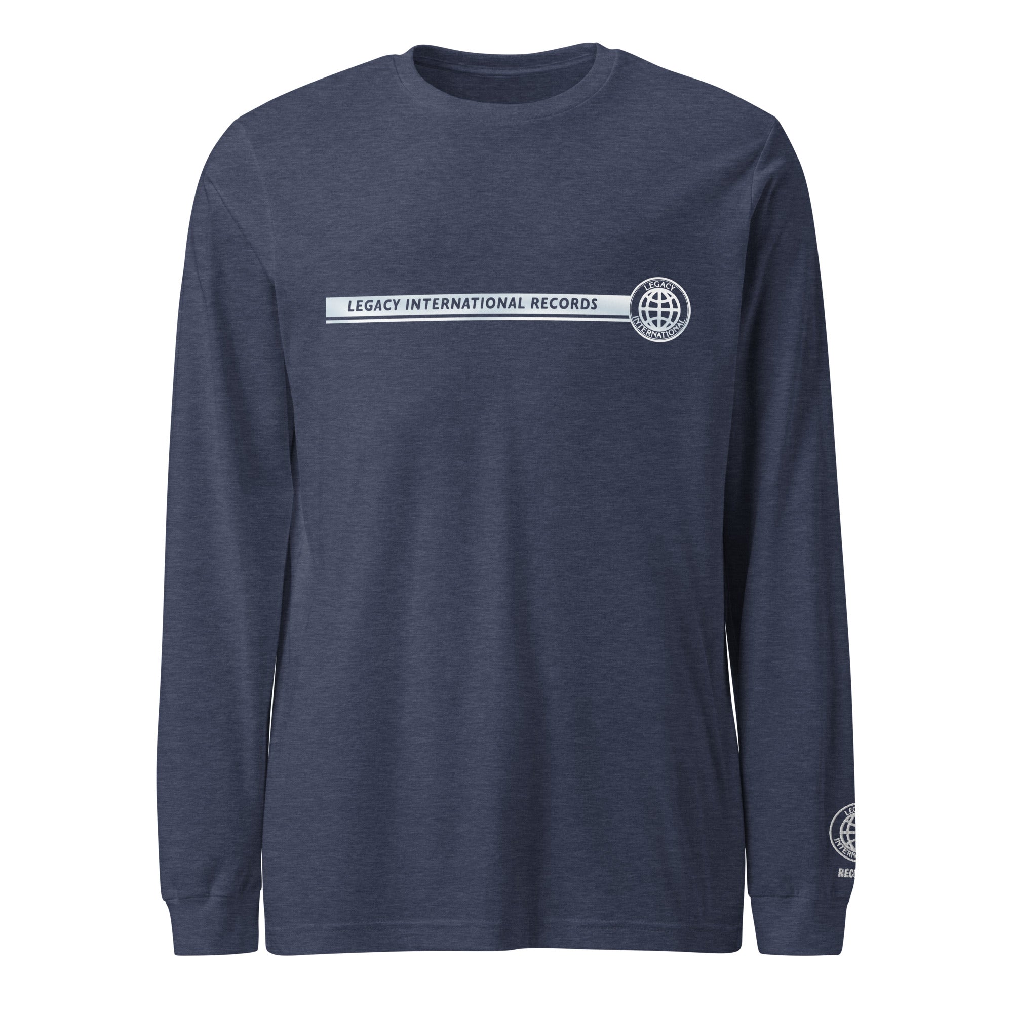 Legacy International Stripe Logo - Embroidered Sleeve - Long Sleeve Tee