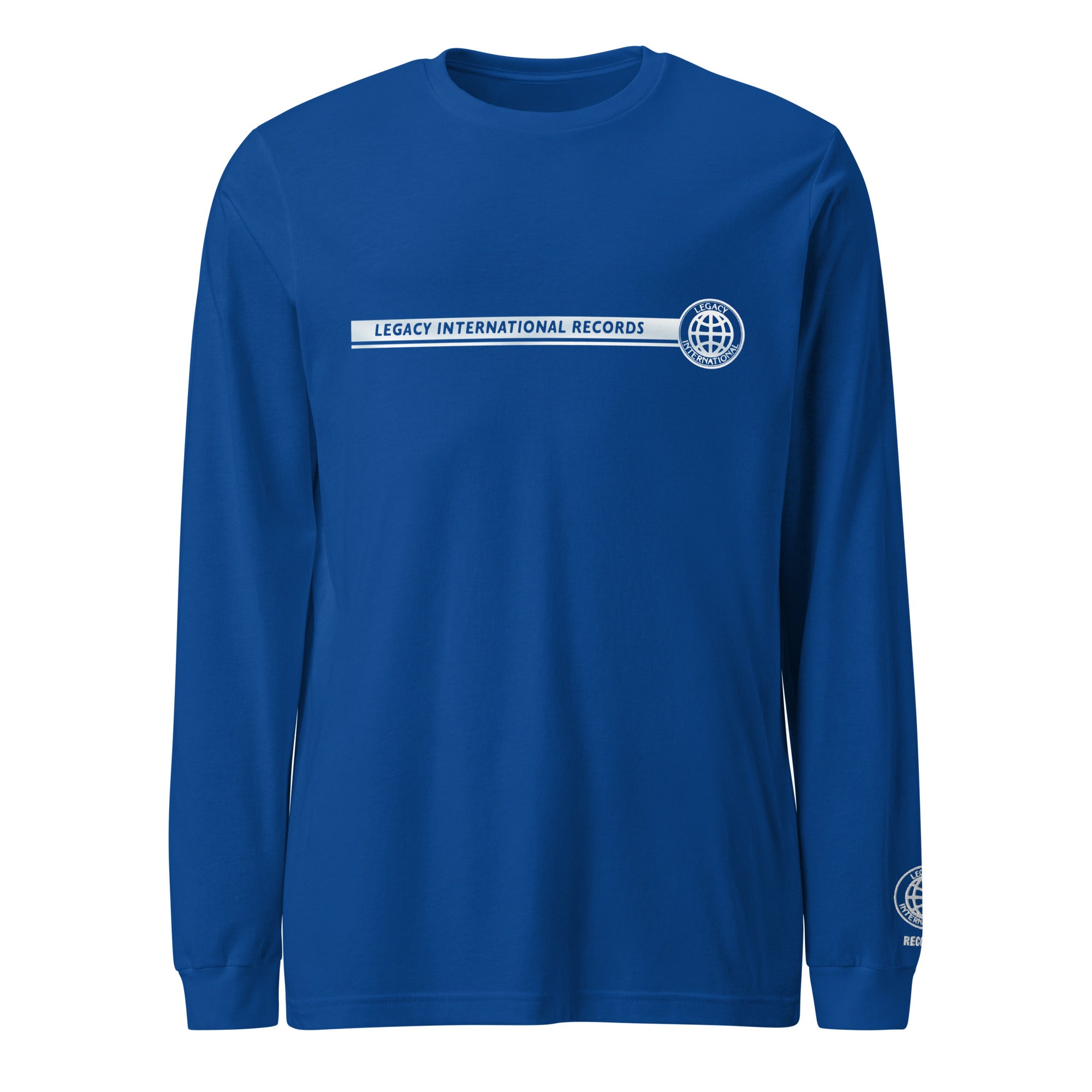 Legacy International Stripe Logo - Embroidered Sleeve - Long Sleeve Tee