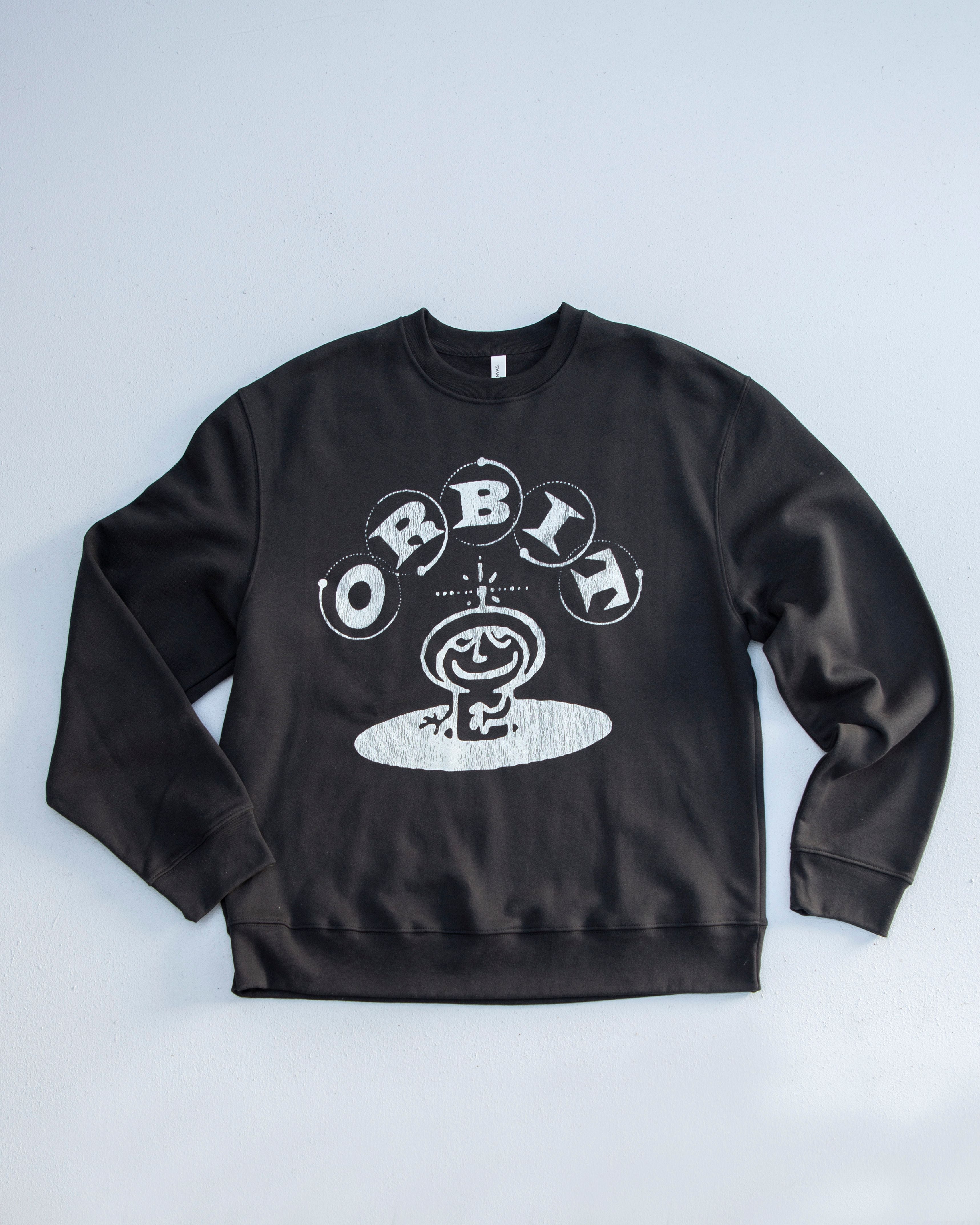 Orbit Records BIG LOGO Vintage Distressed Oversized heavyweight sweatshirt
