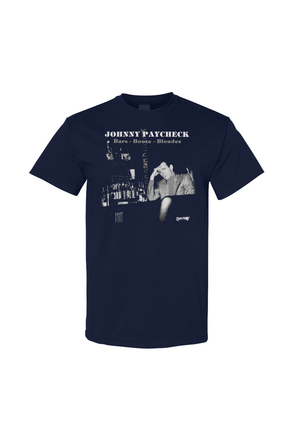 Johnny Paycheck - Bars, Booze, Blondes | Classic Tee | BW Print