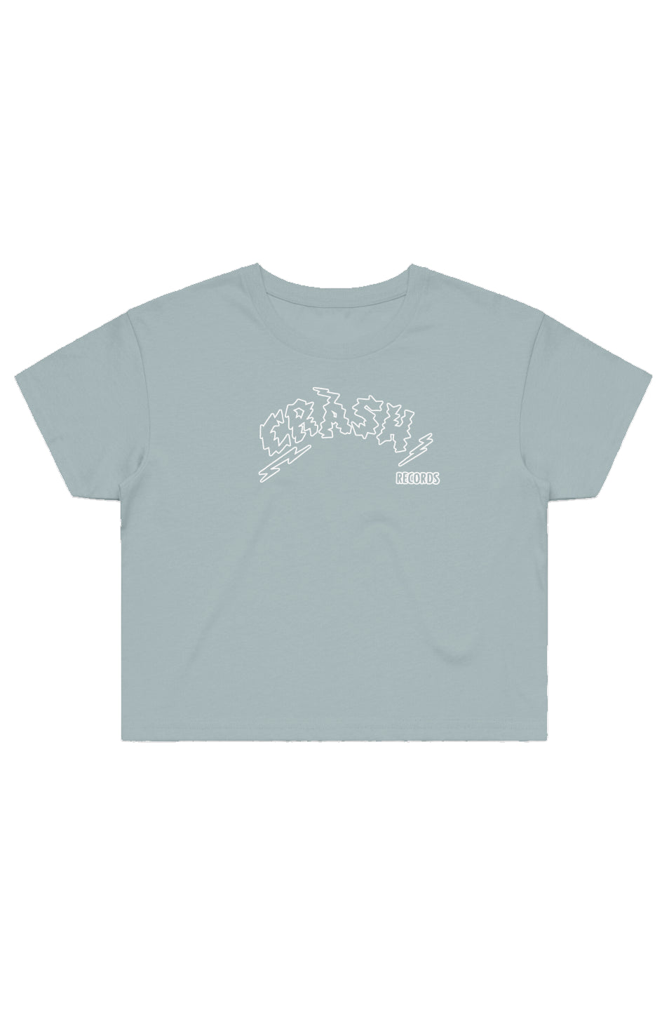 Crash Records | Women's Street Crop Tee | White Print