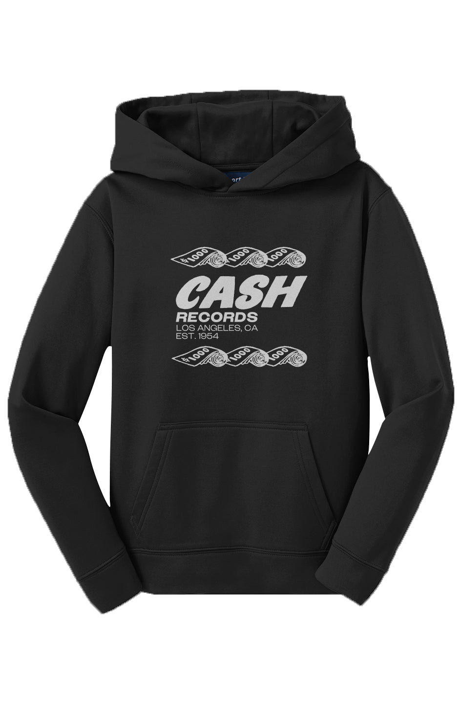 Cash Records Logo Fleece Hooded Pullover