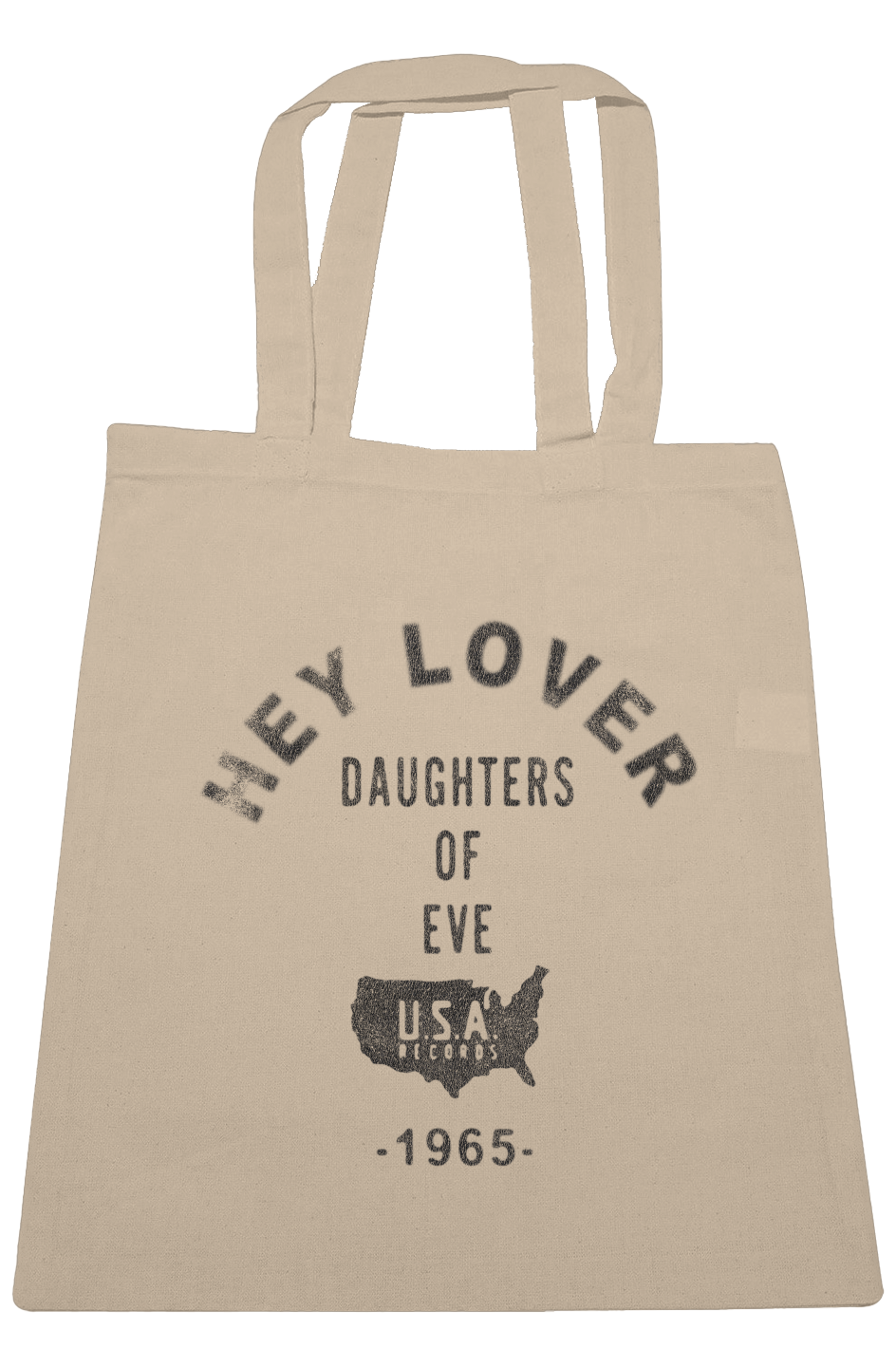 Daughters Of Eve - Hey Lover - 1965 Distressed Large Canvas Tote