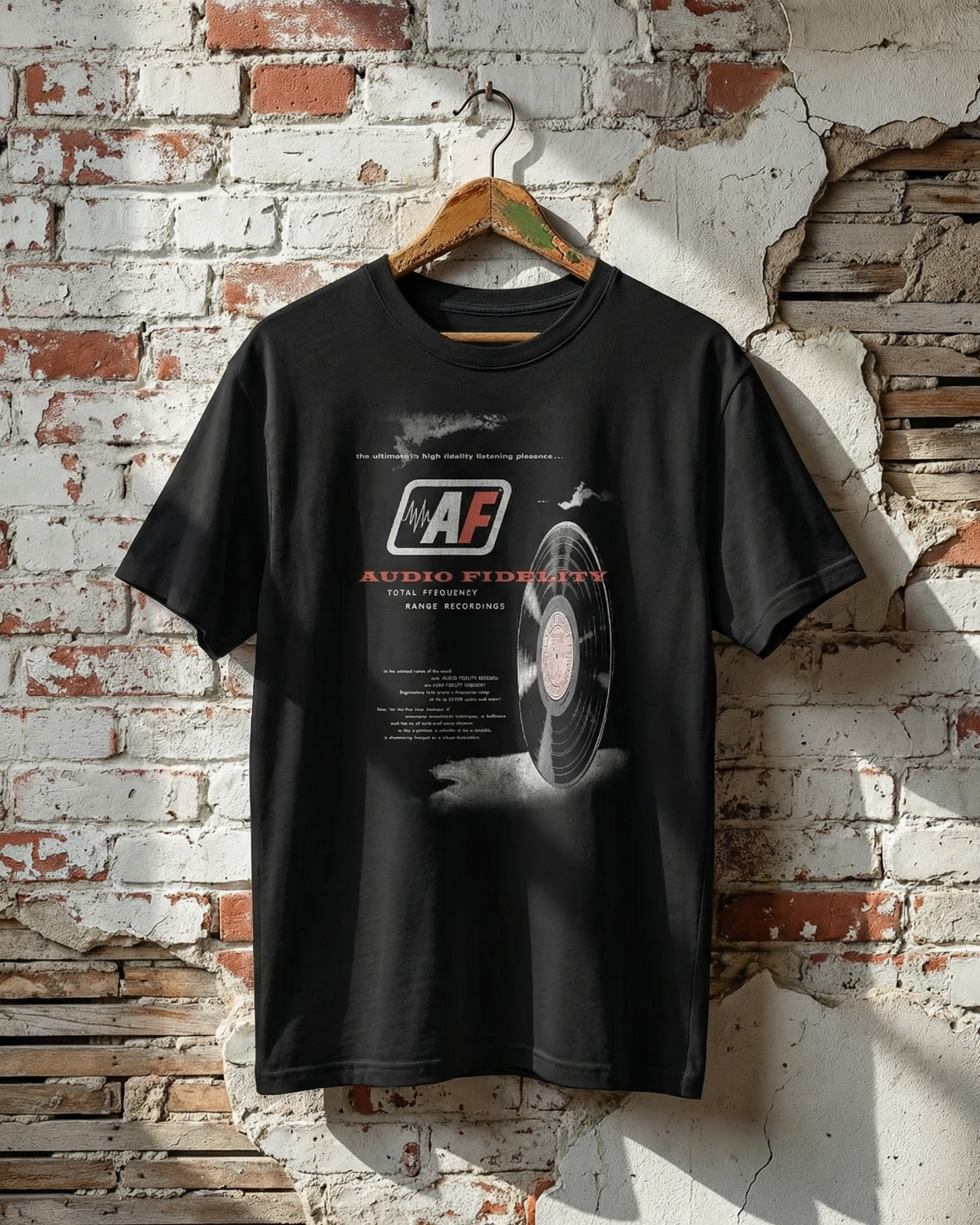 Audio Fidelity Records Vinyl Distressed Unisex garment-dyed heavyweight t-shirt