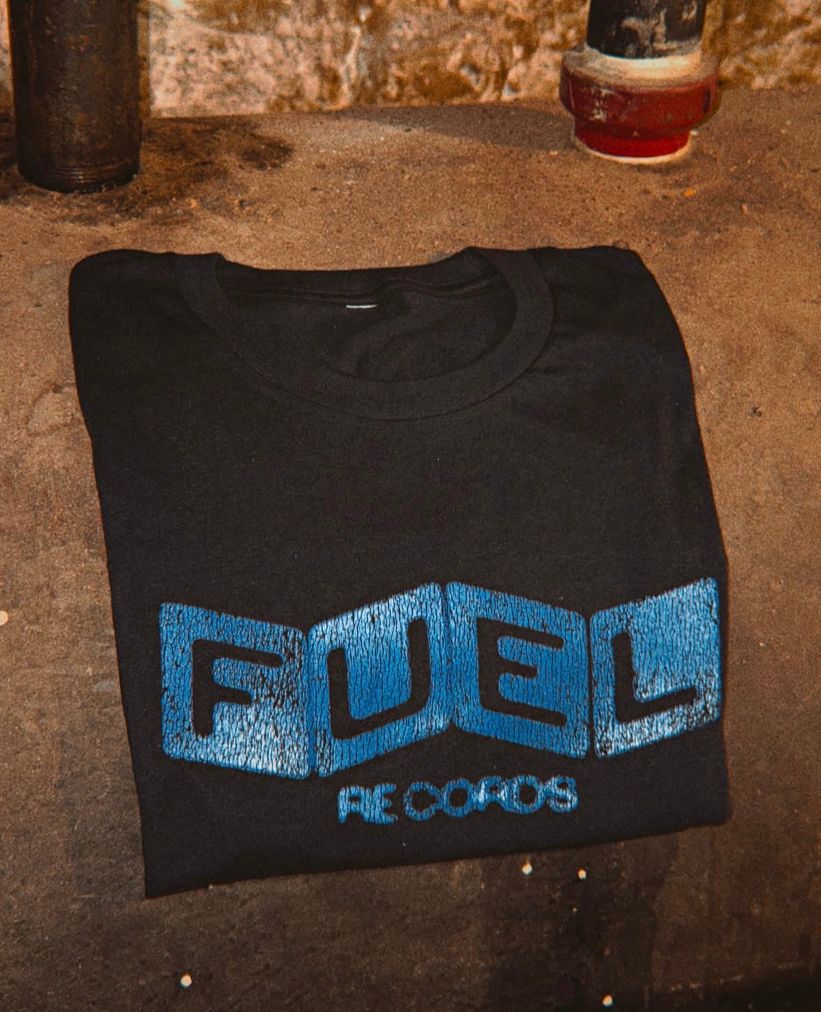 Fuel Records Y2K Over Washed Distressed t-shirt