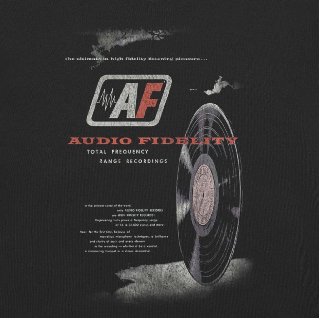 Audio Fidelity Records Vinyl Distressed Eco Tote Bag