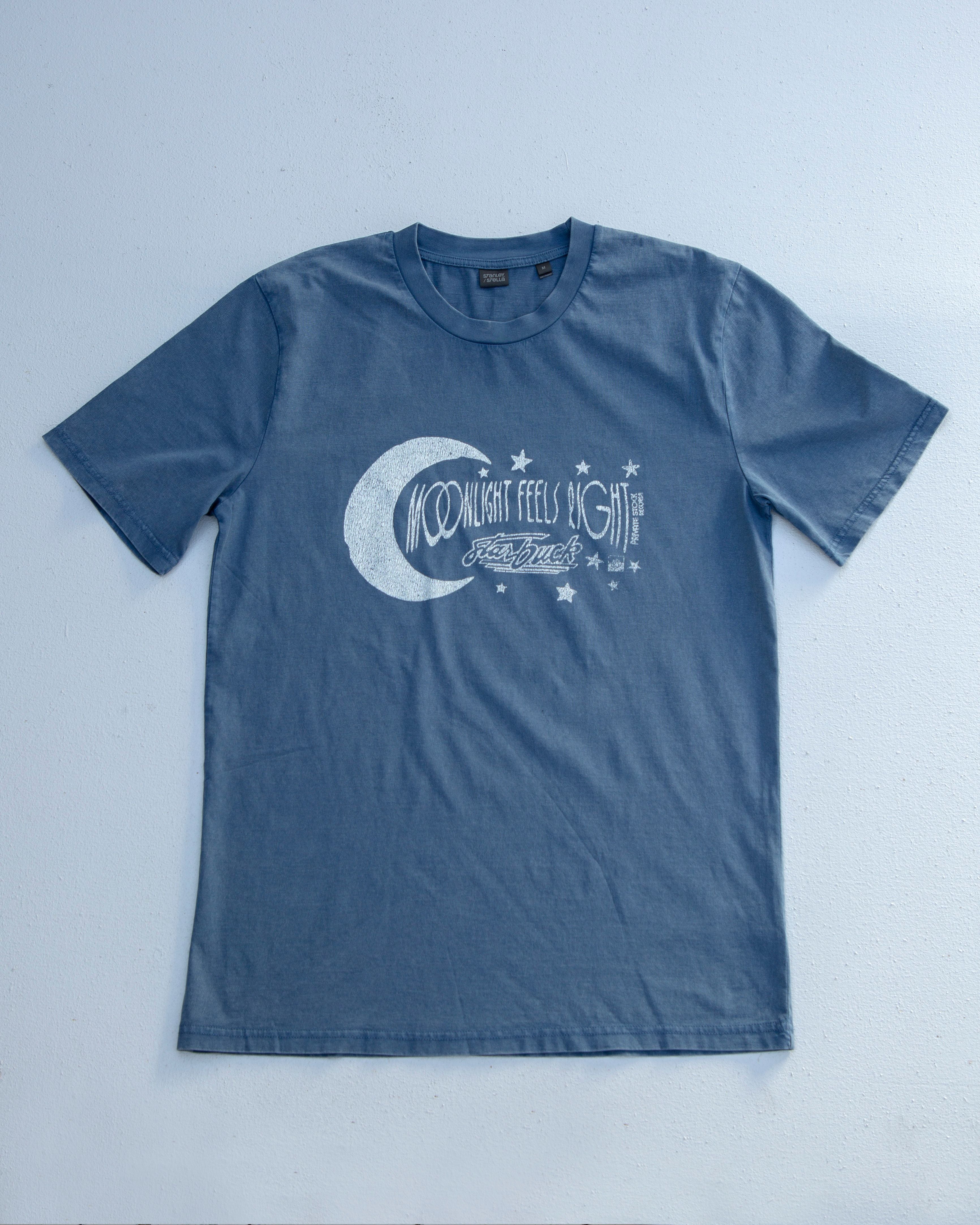 Starbuck - Hand Drawn - Moonlight Feels Right - Private Stock Records - Vintage Distressed  Garment Dyed Creator 2.0 Vintage T-Shirt | Stanley/Stella SATU041