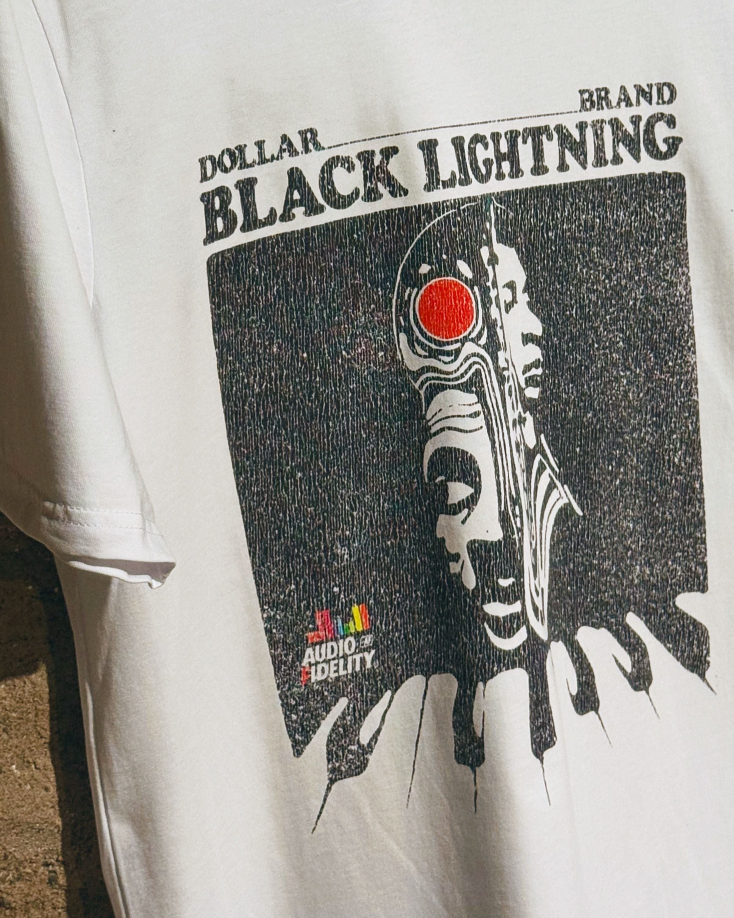 Dollar Brand - Black Lightning organic ribbed neck t-shirt