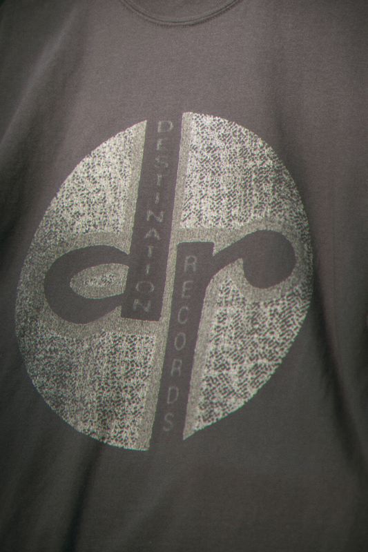 Destination Records Distressed Unisex garment-dyed heavyweight t-shirt
