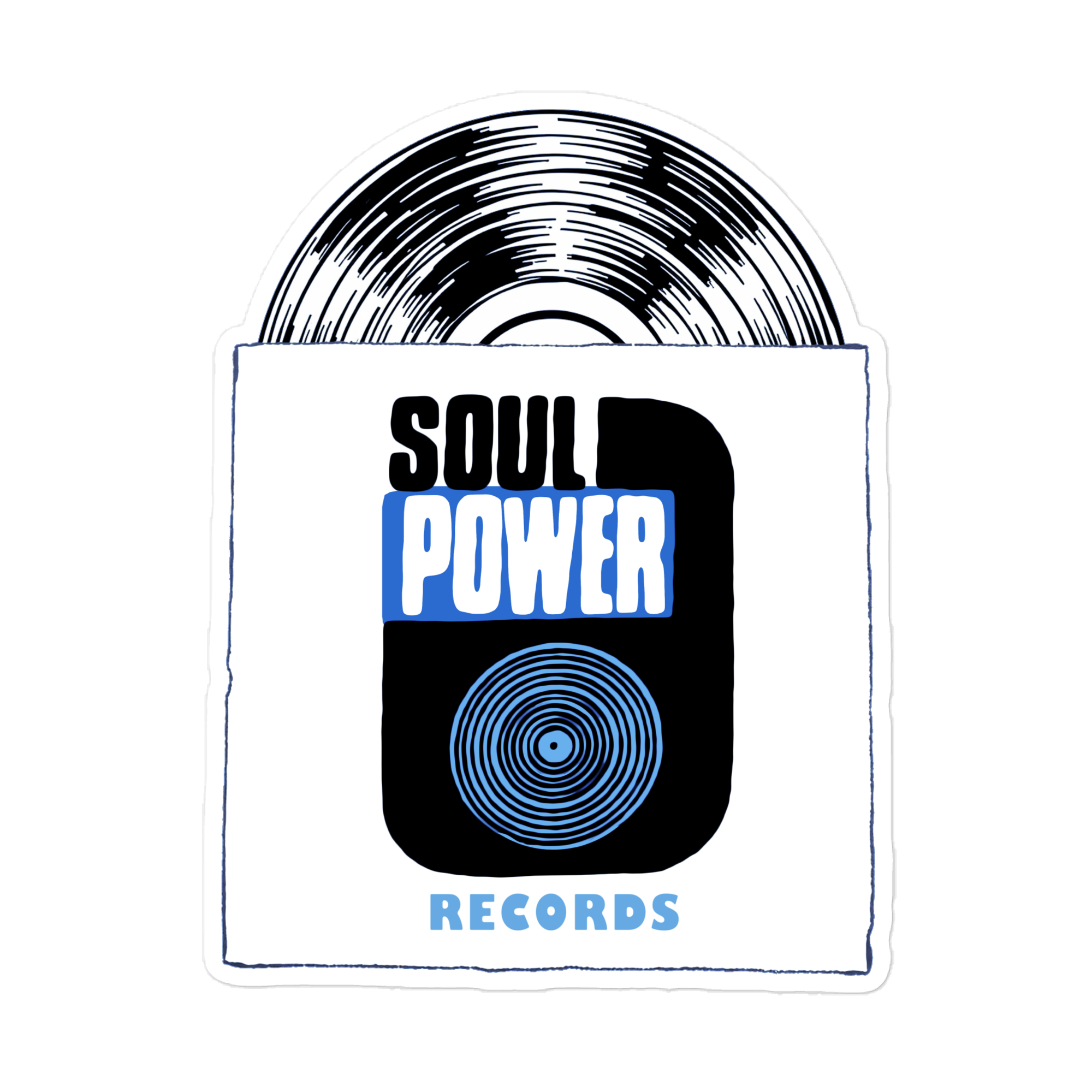 Soul Power Records Hand Drawn Die-cut stickers