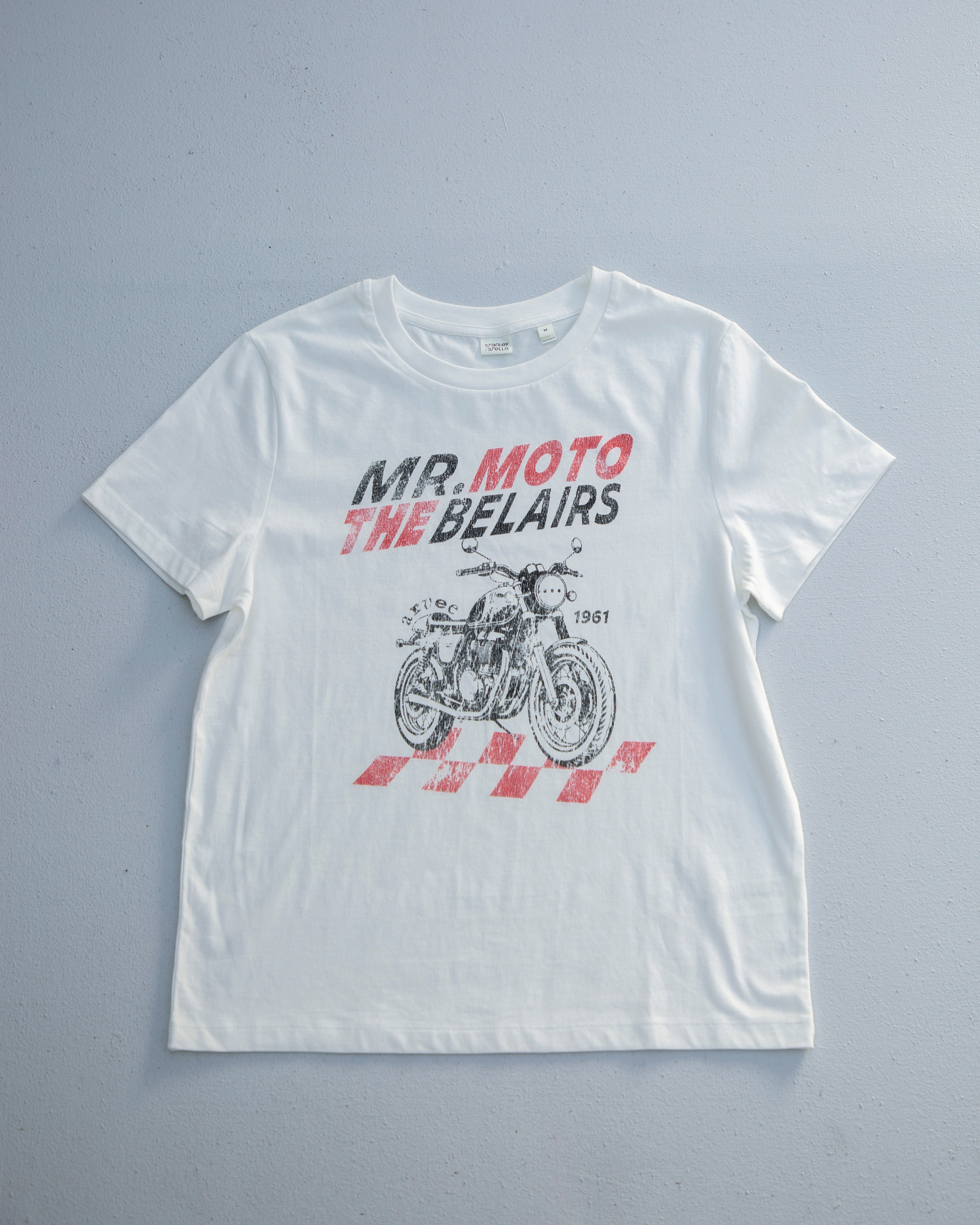 Mr. Moto - The Belairs Women’s distressed organic ribbed neck t-shirt