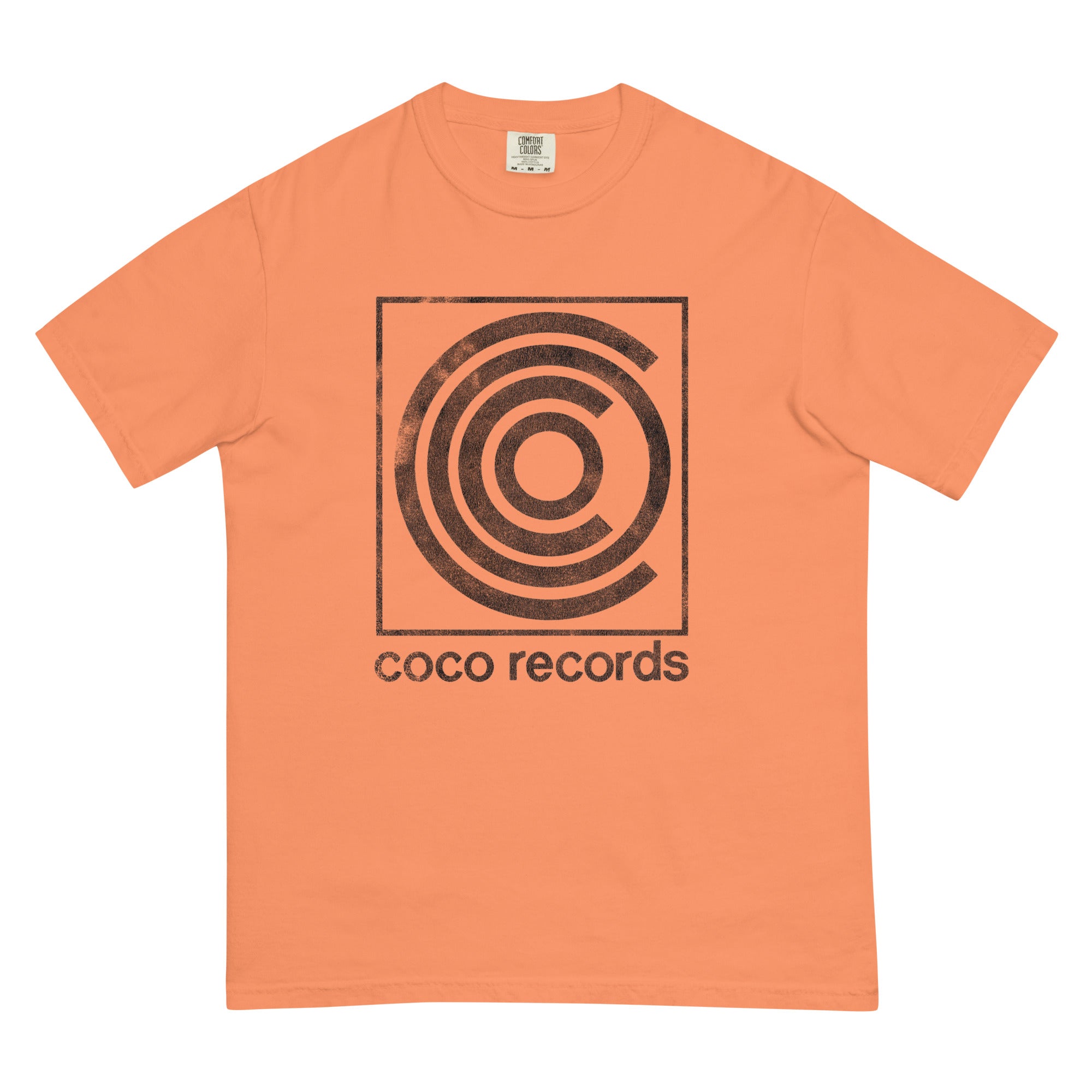 Coco Records Distressed Unisex garment-dyed heavyweight t-shirt