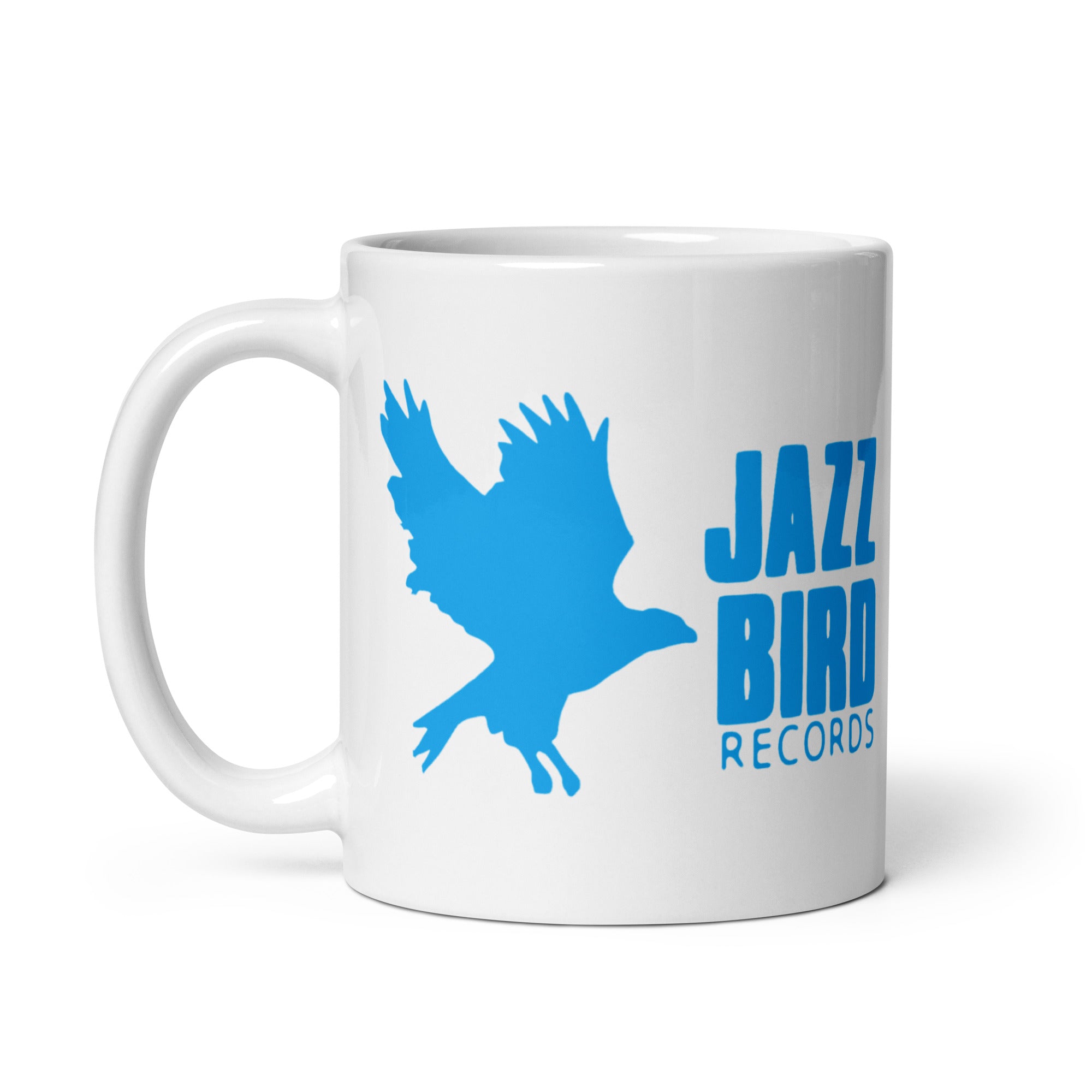 Jazz Bird Records White glossy mug